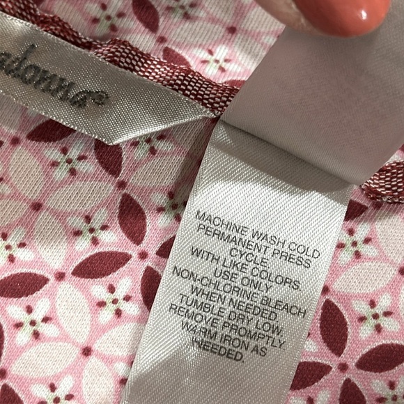 Adonna 2-pc pajamas pink white print includes Pants & Long sleeve top L/XL - Picture 10 of 10